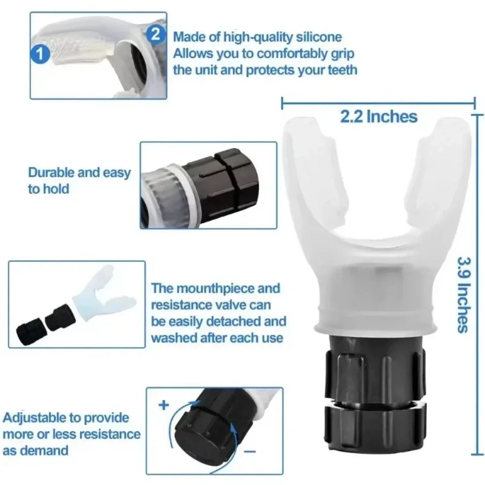 Portable Breathing Exerciser – Lung Strength Trainer