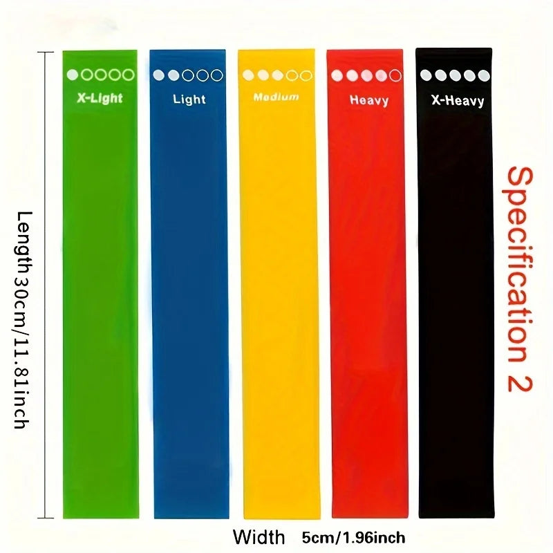 Resistance Bands 5 Levels Set for Home Workout & Fitness