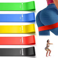 Resistance Bands 5 Levels set displayed in various colors for effective home workouts and fitness training.