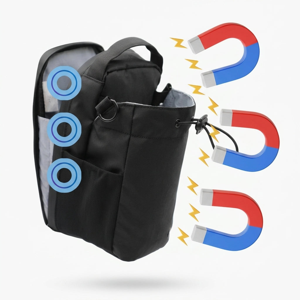 Magnetic Gym Bag — Floating - Hero | Generated by Modelize